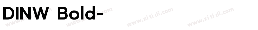 DINW Bold字体转换
